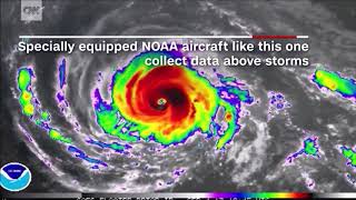 NOAA airplane flies into hurricane Irma view!