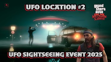 GTA: Online. • UFO Sightseeing Event 2025. • UFO Location #2. • Unlock Halloween Goodies. • 🛸👽💵