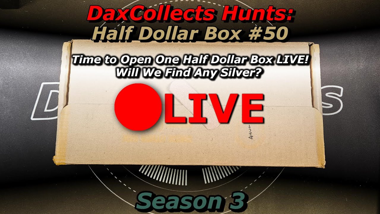 Hunting Half Dollars S3 #8 (Edited) - Half Dollar Box #50 Live Stream! Will We Find Any Silver?