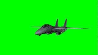 Green screen EXTREME ! Jet fighter F14  animation multiple angles Version 2