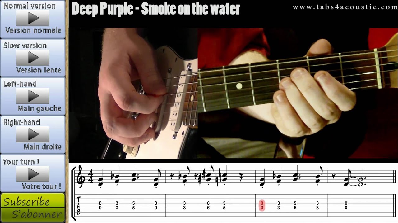 smoke on the water guitar notes