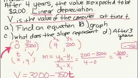 Linear depreciation (HW 1: Problem 31)