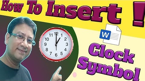 Clock symbol | How To Insert Clock !Clock symbol insert 2023