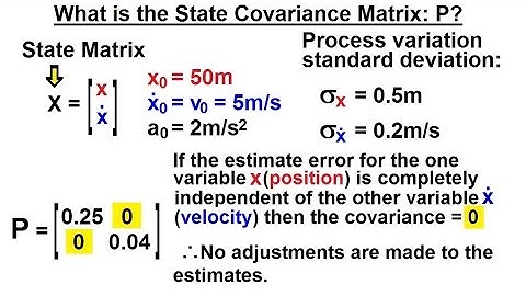 Special Topics - The Kalman Filter (25 of 55) Explaining the State Covariance Matrix