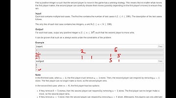 A. Subtraction Game | Codeforces Round 884 (Div. 1 + Div. 2) |  Full solution