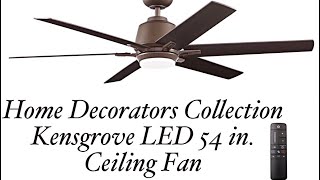 Home Decorators Collection Kensgrove Led 54 In Ceiling Fan Home Depot