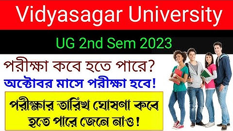 BA BSC BCom VU UG 2nd sem exam date 2023//Vidyasagar University even semester exam date 2023//