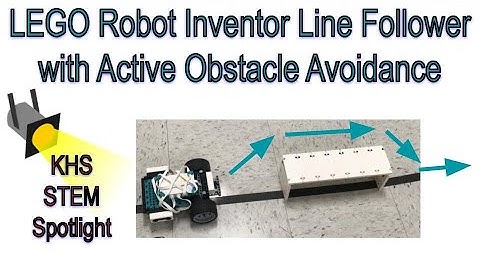 LEGO Robot Inventor Line Follower demo with Active Obstacle Avoidance