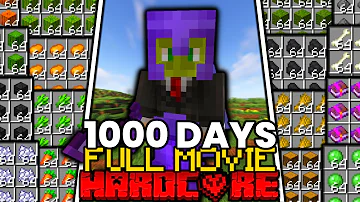 I Survived 1000 Days in Hardcore Minecraft [FULL MINECRAFT MOVIE]