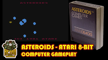 Asteroids - Atari 8-Bit Gameplay and Review