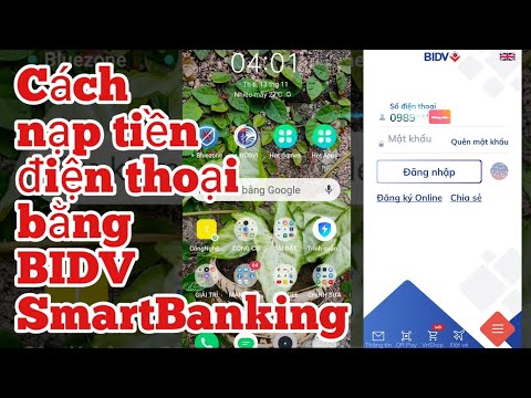 Cách nạp tiền điện thoại bằng BIDV Smart Banking