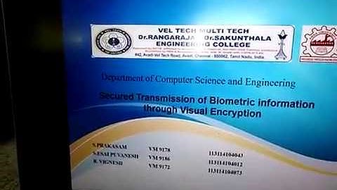 Secure Transmission of biometric content using visual cryptography-Batch 18