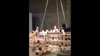 "Navigating A Way"--giant tire swing art installation "Navigating A Way" is a 2-12 person wooden tire swing like structure that is part of the RE-TREAD solo show by Matthew ...