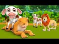 The Cow and Baby Lion 3D Animated Hindi Moral Stories for Kids गाय और शेर के बच्चे कहानी Hindi Tales