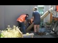 Vacuum excavation for antenna tower foundation
