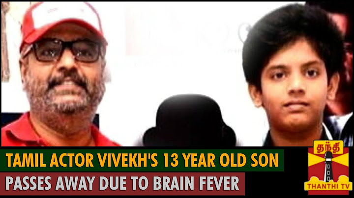 Tamil Actor Vivek's 13 year old son passes away - Thanthi TV