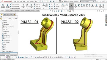 Solidworks model mania 2001 phase 1 & phase 2 tutorial ll 2d drawing in description ll