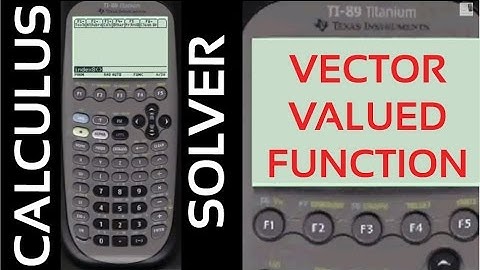 Vector Valued Function on TI-89 | Every Step Calculus