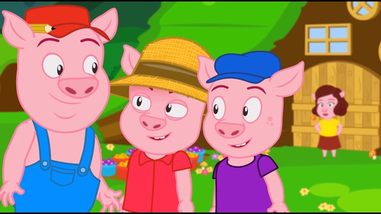 Les Trois Petits Cochons | 1 Conte + 4 comptines et chansons  - dessins animés en français
