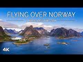 Flying over norway 1 hour of ambient scenes with relaxing music 4k udrone film