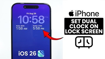 [iOS 26] How to Add Dual Clock in Lock Screen on iPhone - Set Dual Clock