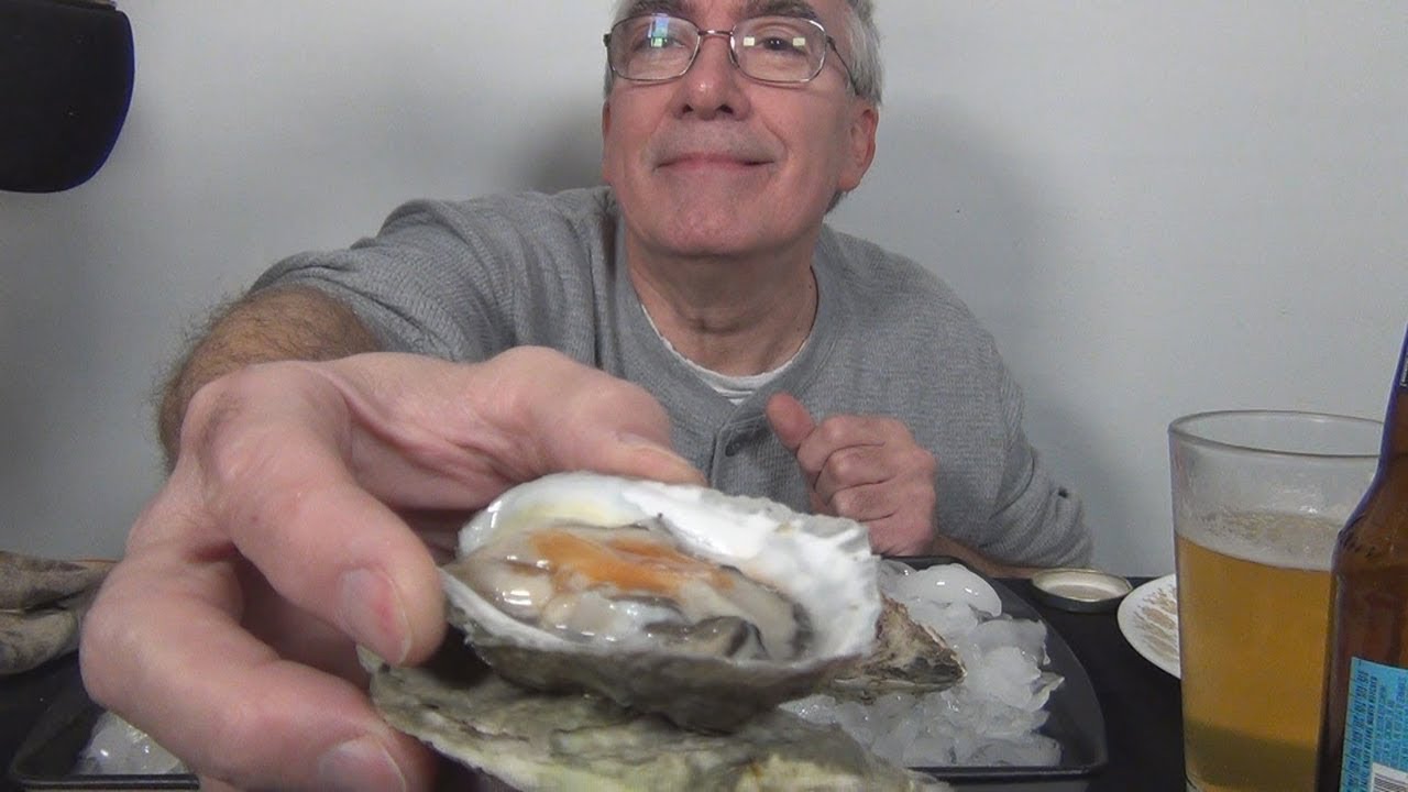 ASMR Eating Raw Oysters