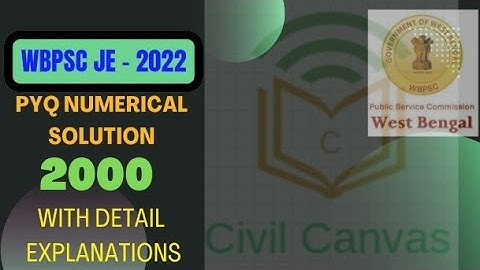WBPSC JE  Previous Year Question || Numerical Solve || 2000 || Details Explanations ||