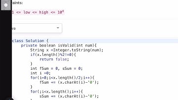 Leetcode Weekly contest 361 - Easy - Count Symmetric Integers