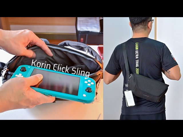 Túi chéo Korin ClickSLING: form ngang, có ngăn chống nước