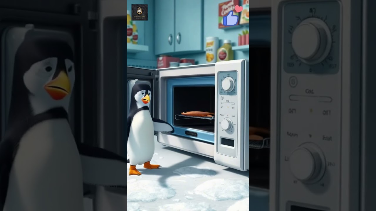 Penguinin a Microwave Commercial - 
