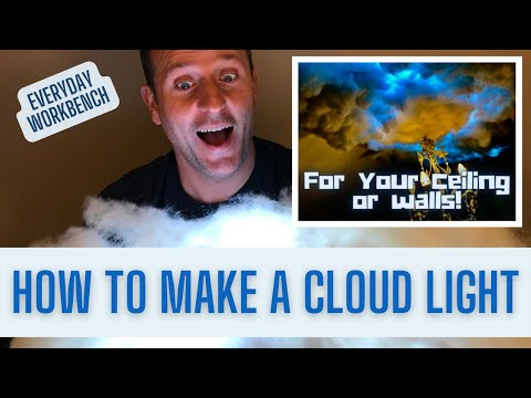 How to make a diy cloud light ceiling. Works for walls too!