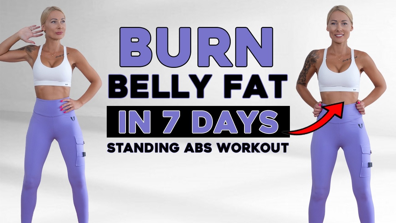 🔥Standing Abs Workout 🔥 Sweat Fast🔥Burn Belly Fat In 7 Days 🔥No Jumping🔥
