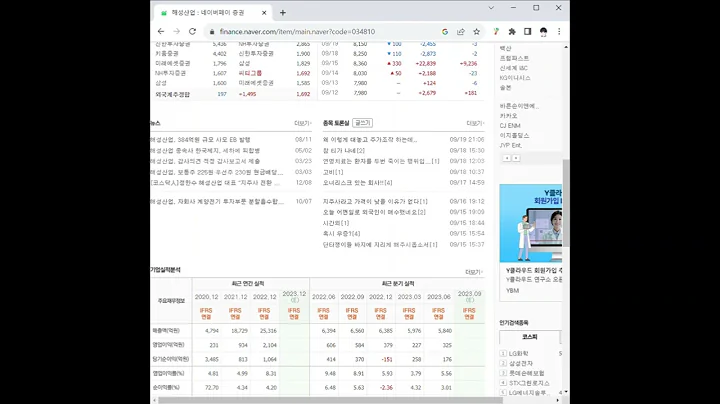 034810해성산업 주가 전망 및 차트 분석