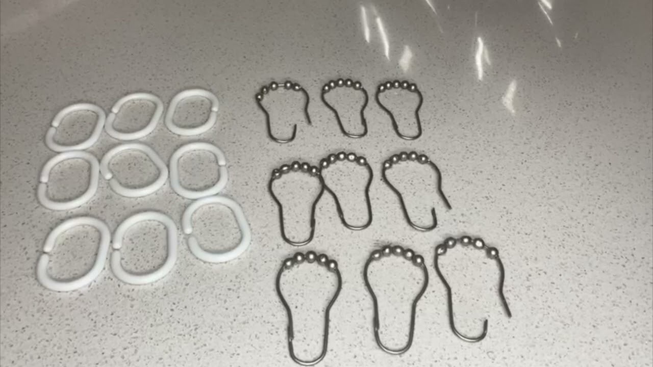 Which Shower Curtain Hook is best? Uigos Hooks Rings or White Plastic Rings Hooks
