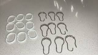 Which Shower Curtain Hook is best? Uigos Hooks Rings or White Plastic Rings Hooks