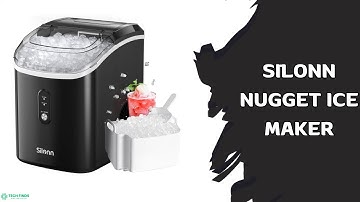 Silonn Nugget Ice Maker - 6 Minute Ice, Self-Cleaning, Portable & Quiet
