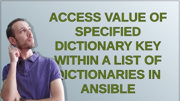 Access value of specified dictionary key within a list of dictionaries in Ansible
