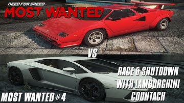NFS Most Wanted 2012 Most Wanted #4 Race & Shutdown with Lamborghini Countach 5000 QV