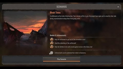 "Bleak Times" Scenario Guide. Endzone - A World Apart.