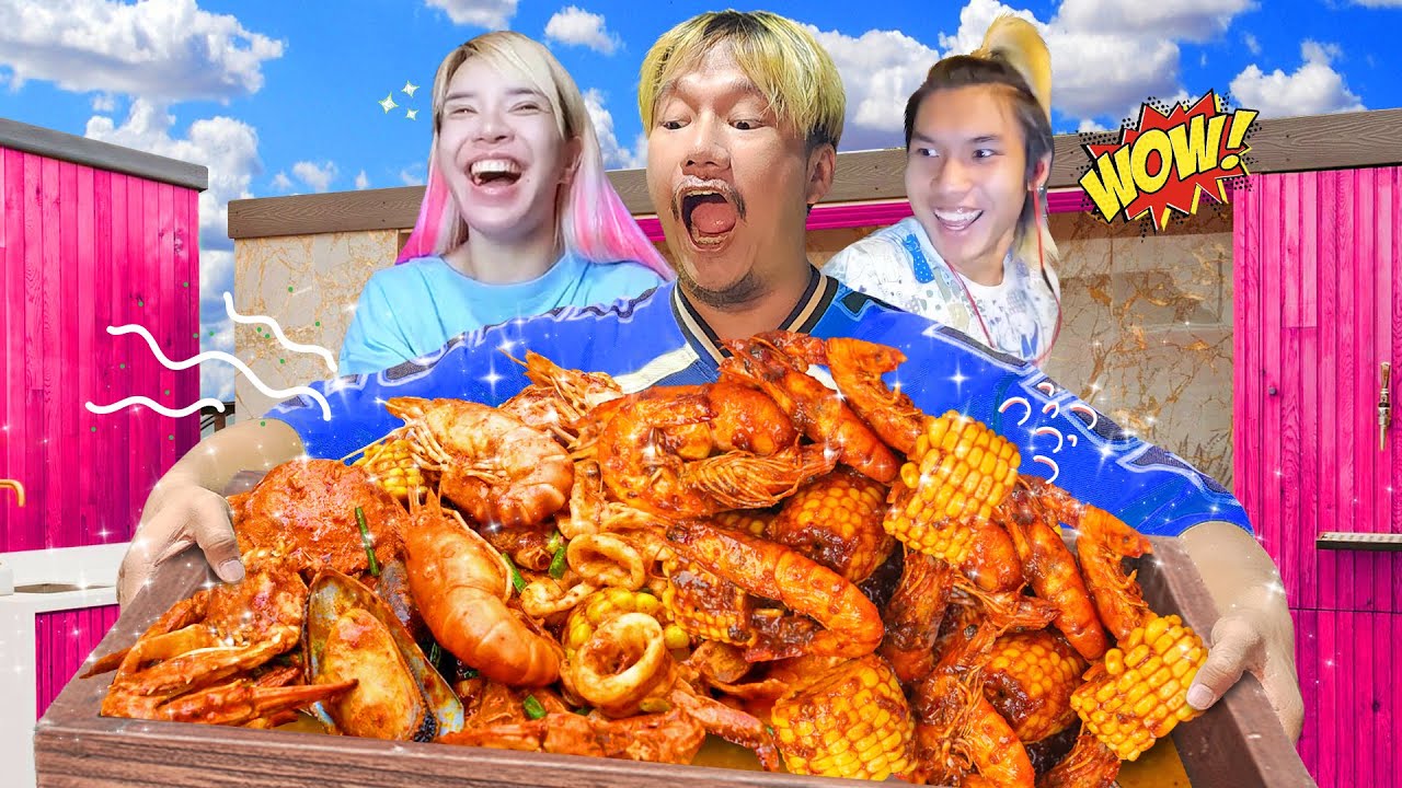 เมนูกระทะยักษ์ : ทะเลถังซอสพริกเผาจัดหนัก 20 กิโล