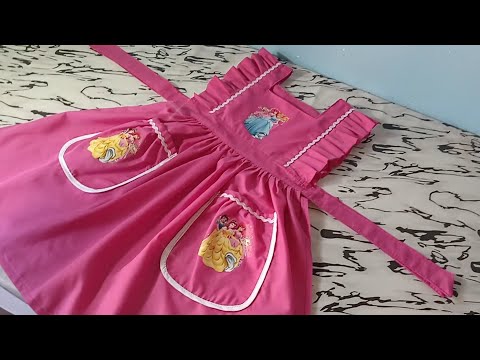 خياطة مئزر بنات عمر 5الى8 سنوات مع اسرار لافينيسيو وحيل التنظيف بدون اله السورجي