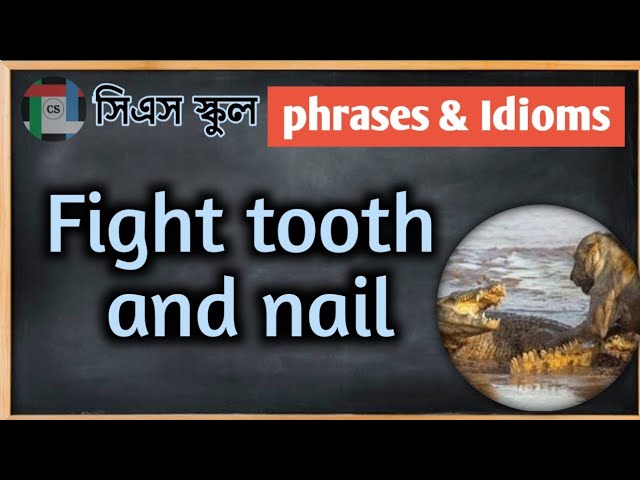 Join:9999947824) #Expression of the Day #Fight Tooth and nail #meaning:  fight very fiercely. #usage: He fought tooth and nail to k... | Instagram