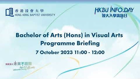 HKBU Info Day 2023 - Bachelor of Arts (Hons) in Visual Arts Programme Briefing
