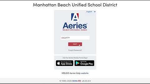 Checking Aeries Grades - Middle School