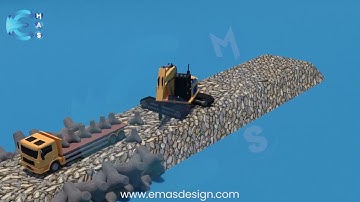 Breakwater Construction 3D Animation Video
