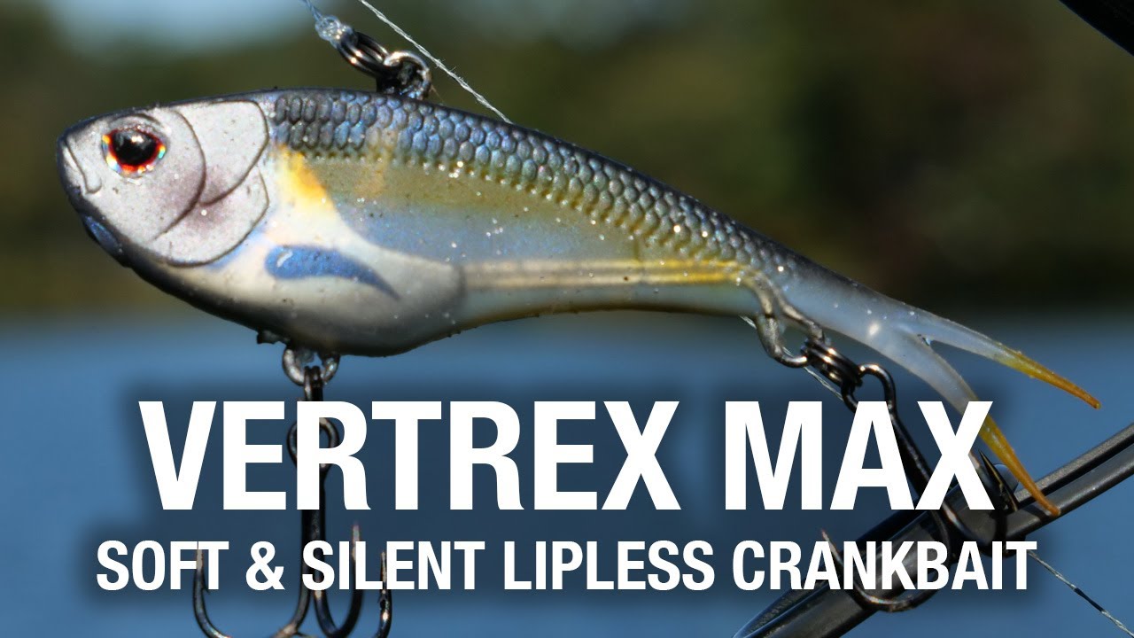 Soft Body Lipless Crankbait for bass fishing  Soft and silent Vertrex Max  by Nomad Design 