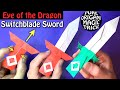 Eye of the dragon switchblade sword  pure origami magic trick
