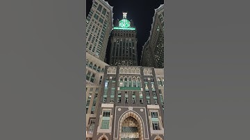 a beautiful short video in front of Clock towers Makkah #Shorts