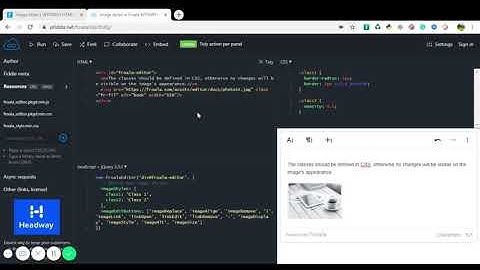 Image styles in Froala WYSIWYG Editor V3 JSFiddle