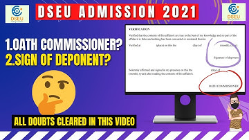 DSEU ADMISSION 2021|🤔DSEU ANIT RAGGING AFFIDAVIT  OATH COMMISSIONER AND SIGN OF DEPONENT🤔|#dseu